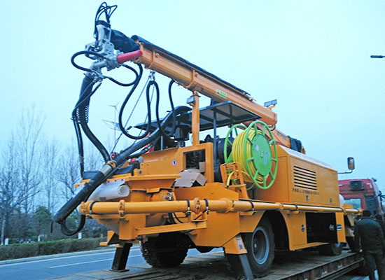 GHSP3016混凝土濕噴臺車發(fā)貨現(xiàn)場